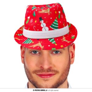Gleufhoed kerst rood