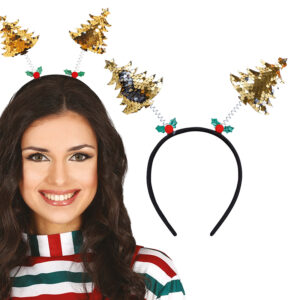 Tiara Sequins Kerstbomen Goud