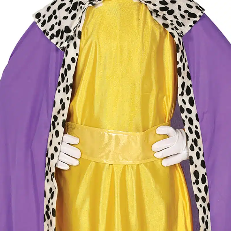 Kinderkostuum drie koningen paars geel detail Kinderkostuum drie koningen paars geel detail