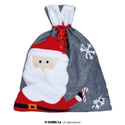 Grijze zak kerstman - 50 x 60 cm