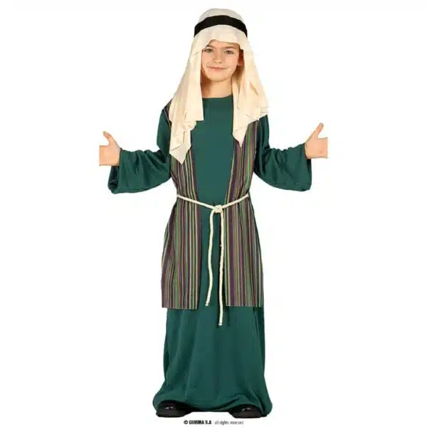 Kinderkostuum Sint Jozef herder groen 3-4 jaar