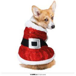 Kerstmantel Sequin voor honden - Maat M