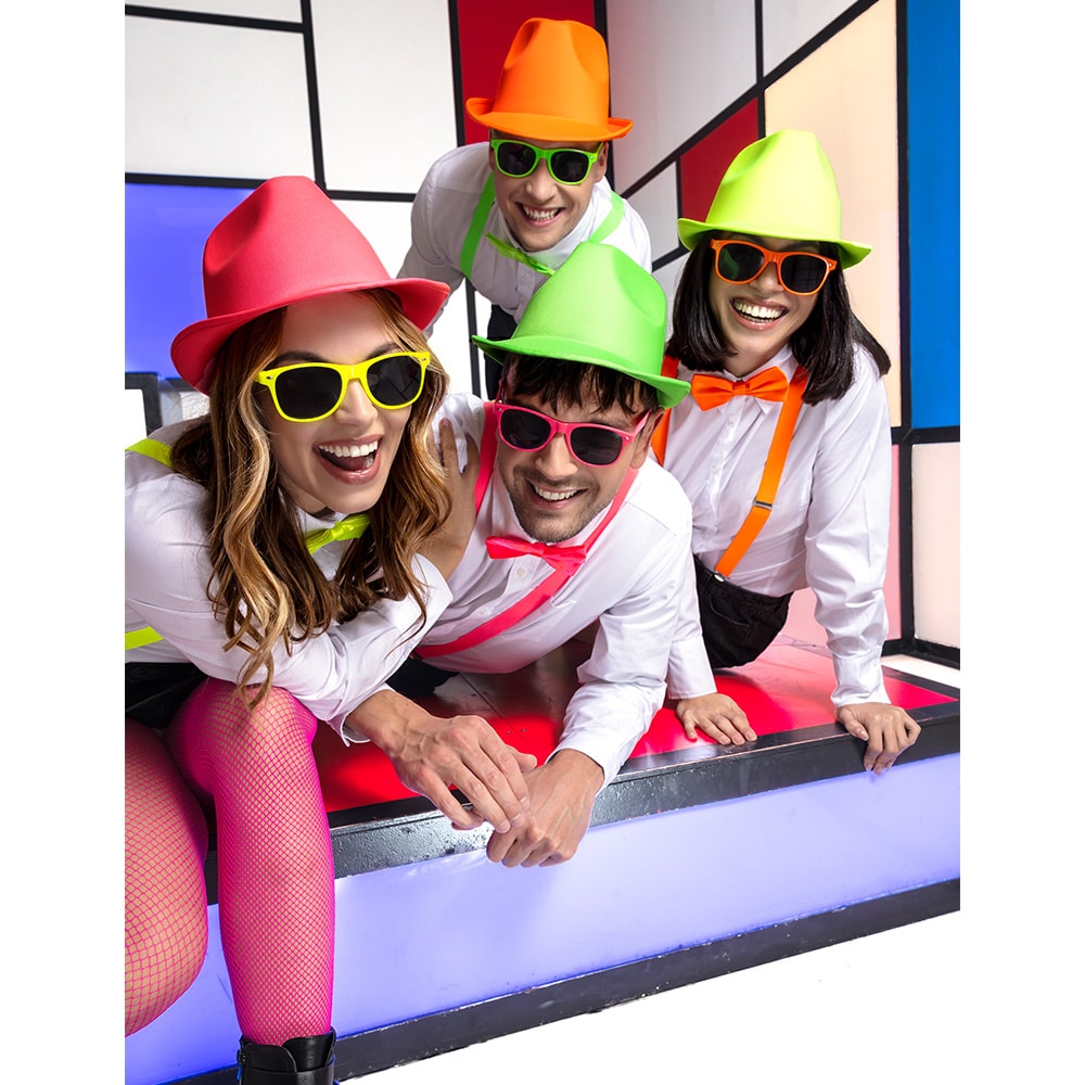 Accessoireset neon oranje - UV blacklight - Afbeelding 4