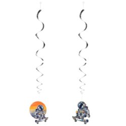Set 2 decoratieswirls space dubbelzijdig (85 cm)