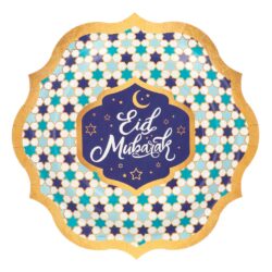 Set 8 papieren borden 'Eid Mubarak' (23 cm)