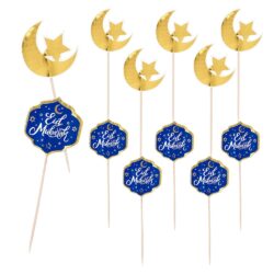 Cocktailprikkers 'Eid Mubarak' - 12 stuks (12 cm)