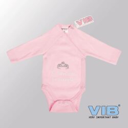Rompertje (overslag) Luxe Katoen - Ik ben een prinsesje (Roze)