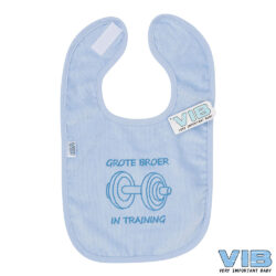 Slabbetje Luxe velours - Grote broer in training (Blauw)
