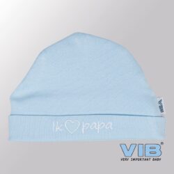 Muts rond - Ik (hartje) Papa - (Blauw)