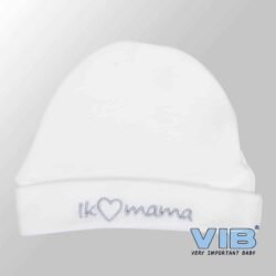 Muts rond - Ik (hartje) Mama - (Wit)