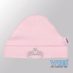 Muts rond - Kroontje (Roze)