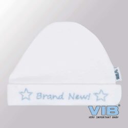 Muts rond - Brand new! (Wit - Blauw)