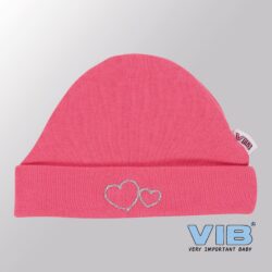 Muts rond - Hartjes (Paradise Pink)