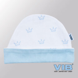 Muts rond - Kroontje (Blauw-Wit)