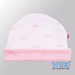 Muts rond - Tiara (Roze-Wit)