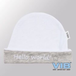 Muts rond - Hello World (Wit - Grijs)