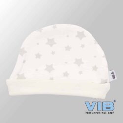 Muts rond - Sterretjes (Wit)