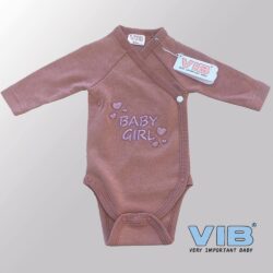 Rompertje (overslag) Luxe Katoen - Baby Girl (Oud Roze)
