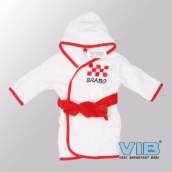 Badjas voor kinderen Luxe Katoen - Brabo (Wit-Rood) Badjas voor kinderen Luxe Katoen - Brabo (Wit-Rood)