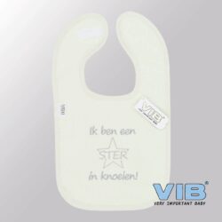 Slabbetje Luxe velours - Ik ben een STER in Knoeien! (Mint)