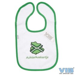 Slabbetje Luxe velours - Achterhoekertje (Groen-Wit)