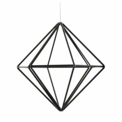 Zwarte metalen geometrische hangdecoratie - 30 cm