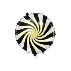 Folieballon candy swirl zwart