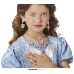 Sieraden set roze harten - kinderen