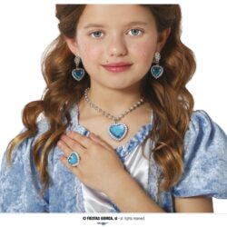 Sieraden set blauwe harten - kinderen