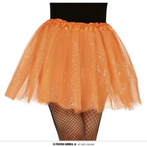 Glitter tutu oranje - 40 cm