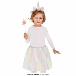 Regenboog unicorn verkleedset - diadeem, staf, tutu