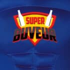 Kostuum Super Bier Man logo super buveur
