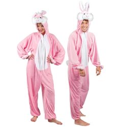Kostuum Onesie - Konijn roze (max. 1.80m)
