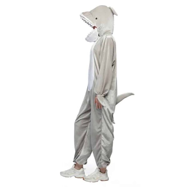 Grappige Onesie - Helemaal Naar De Haaien - Pluche Kostuum Volwassenen