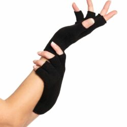 Vingerloze handschoenen Zwart (per paar)