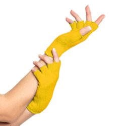 Vingerloze handschoenen Geel (per paar)