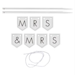 Personaliseerbare bruiloftstaart topper slinger - 21 x 15 cm 