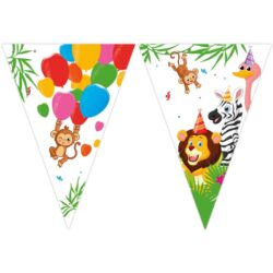 Papieren vlaggenlijn jungle party - 2,3 m