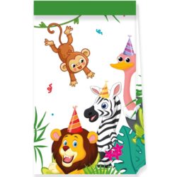 Papieren zakjes jungle party (4 stuks)