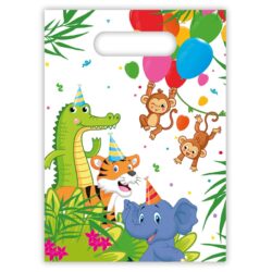 Uitdeelzakjes jungle party (6 stuks)