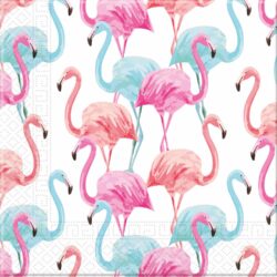 Servetten tropical flamingo - 20 stuks