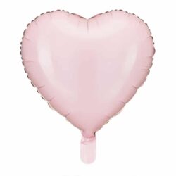 Folieballon pastel roze hart