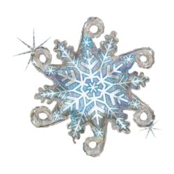 Folieballon holografische sneeuwvlok - 95 cm