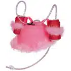 Roze drinkhelm met veren