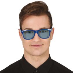 Blues bril blauw met blauwe glazen