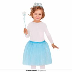 Prinsessen set blauw - tutu, tiara, toverstaf Prinsessen set blauw - tutu, tiara, toverstaf