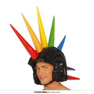 Opblaasbare multikleur mohawk