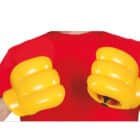 Geel masker speelgoed poppetje