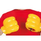 Geel masker speelgoed poppetje