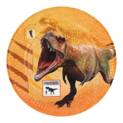 T-Rex Party - Papieren borden (8 stuks)